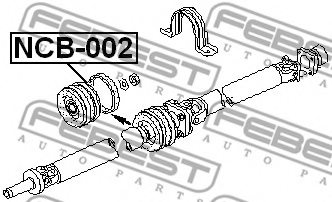 FEBEST NCB-002 Bearing, propshaft centre bearing